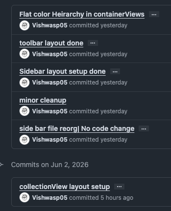 Git commit history